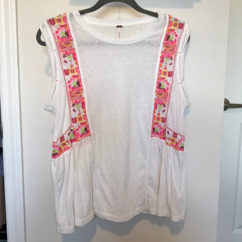 Free People embroidered tee